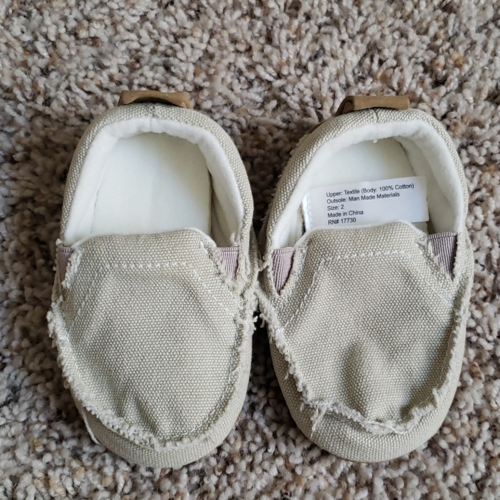 Tan slip on shoes